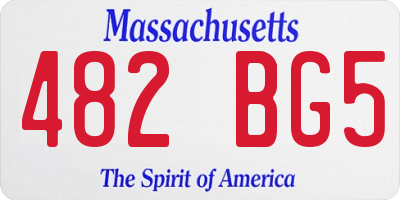 MA license plate 482BG5