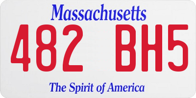MA license plate 482BH5