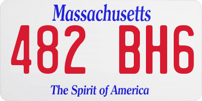 MA license plate 482BH6