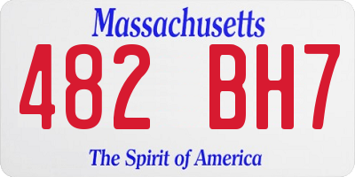 MA license plate 482BH7