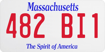 MA license plate 482BI1