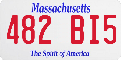 MA license plate 482BI5