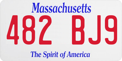 MA license plate 482BJ9