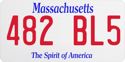MA license plate 482BL5