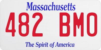 MA license plate 482BM0