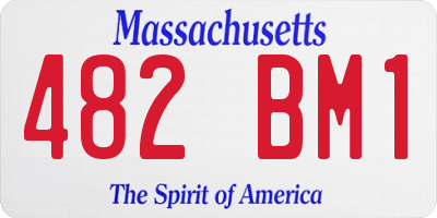 MA license plate 482BM1
