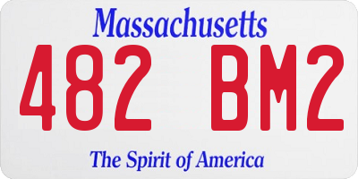MA license plate 482BM2
