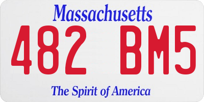 MA license plate 482BM5