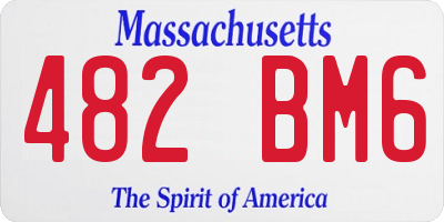 MA license plate 482BM6