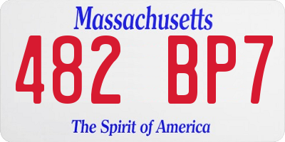 MA license plate 482BP7