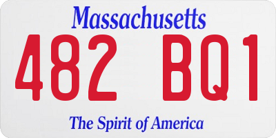 MA license plate 482BQ1
