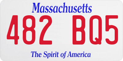 MA license plate 482BQ5