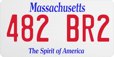 MA license plate 482BR2