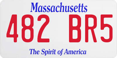 MA license plate 482BR5