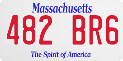 MA license plate 482BR6
