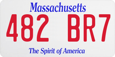 MA license plate 482BR7