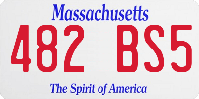 MA license plate 482BS5