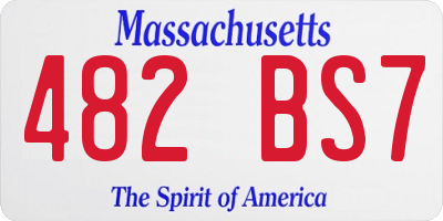 MA license plate 482BS7