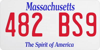 MA license plate 482BS9