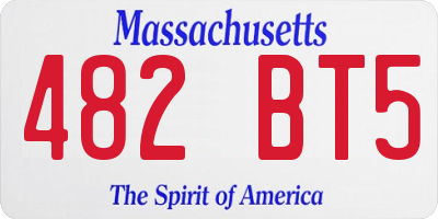 MA license plate 482BT5