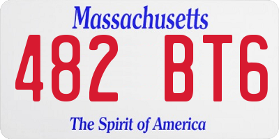 MA license plate 482BT6