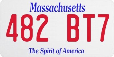 MA license plate 482BT7