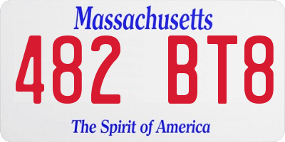 MA license plate 482BT8