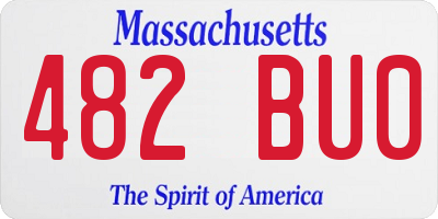MA license plate 482BU0