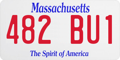 MA license plate 482BU1