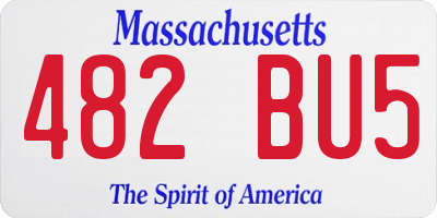 MA license plate 482BU5