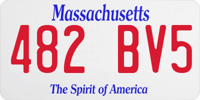 MA license plate 482BV5