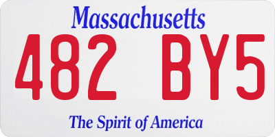 MA license plate 482BY5