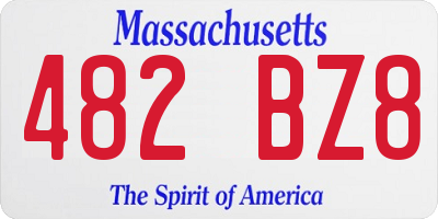 MA license plate 482BZ8