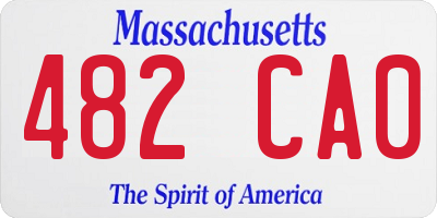 MA license plate 482CA0