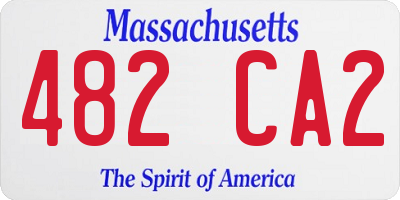 MA license plate 482CA2