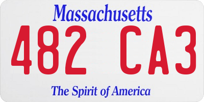 MA license plate 482CA3