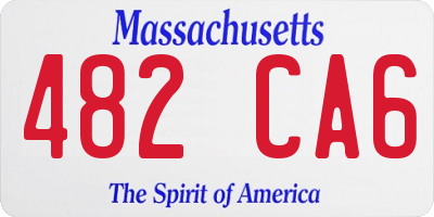 MA license plate 482CA6