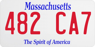 MA license plate 482CA7