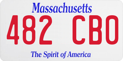MA license plate 482CB0
