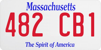 MA license plate 482CB1