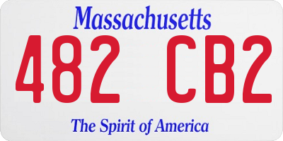 MA license plate 482CB2