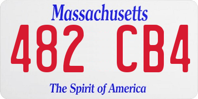 MA license plate 482CB4