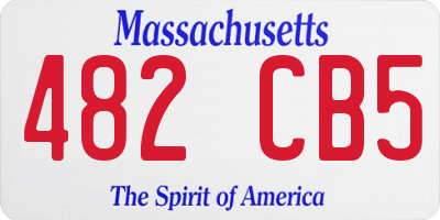 MA license plate 482CB5