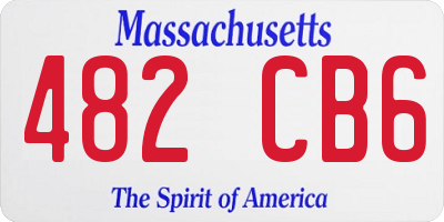 MA license plate 482CB6