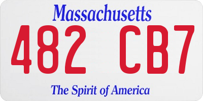 MA license plate 482CB7