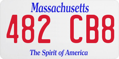 MA license plate 482CB8