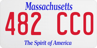MA license plate 482CC0