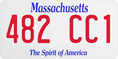MA license plate 482CC1