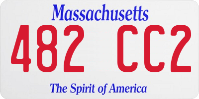 MA license plate 482CC2