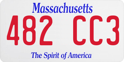 MA license plate 482CC3